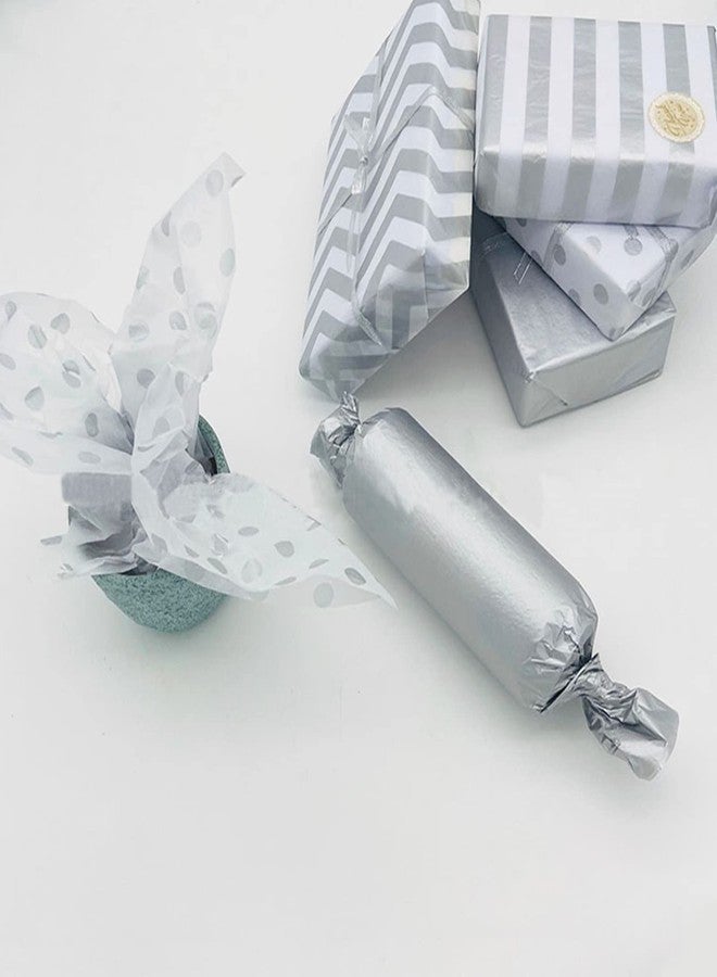 Ueerdand 120 Sheets Christmas Tissue Paper Bulk, Silver White Metallic Gift Wrapping Paper for Graduation, Birthday, Party Decoration, DIY Arts Crafts, Weddings, Bridal Showers, 20 Inch x 14 Inch - Image 5